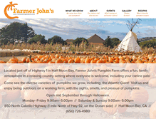 Tablet Screenshot of farmerjohnspumpkins.com